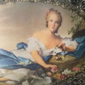 18th Century French Miniature Genre Painting With Frame Included